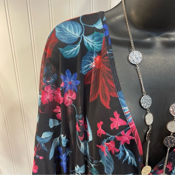 Torrid Blue and Pink Midi coverup Dress 4X - Picture 6 of 8